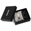 Rainso Health Care Magnetarmband für Frauen, Edelstahl, Bio-Energie, Armreif, Wikinger, Mode, Mädchen, Schmuck