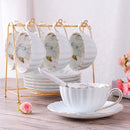 1-6 STÜCKE Rosa Romantischer Kürbis Kaffeetasse Set Küchenzubehör Bone China Keramik Teetasse Organizer Englisch Nachmittag Roter Tee