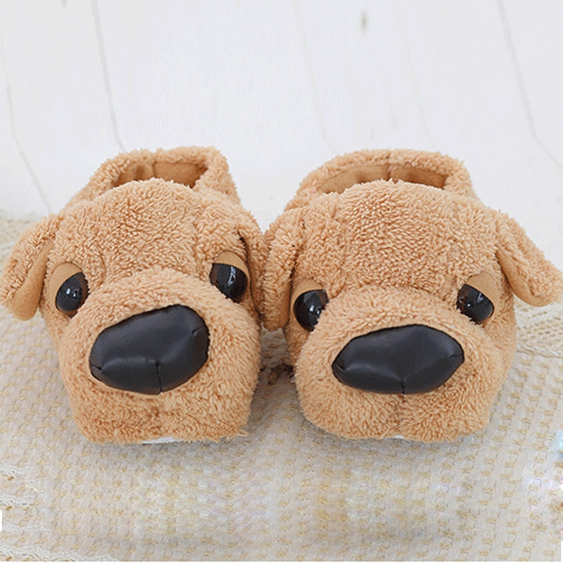 Women Anime Cartoon Dog Slippers Lovers Warm Indoor Woman Slippers Plush Shoes Girl Home Pantufas House Ladies Slippers Children