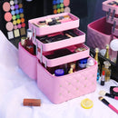 Make-up-Tasche, hochwertige, schöne Kosmetikbox, Frauen, lässig, faltbar, professioneller Reise-Aufbewahrungskoffer, Koffer mit großer Kapazität