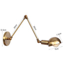 Industrielle verstellbare Schwenkarm-Wandlampe Lesebett Vintage Wandlampe Retro ausziehbare LED-Wandleuchten fexible Weißgold