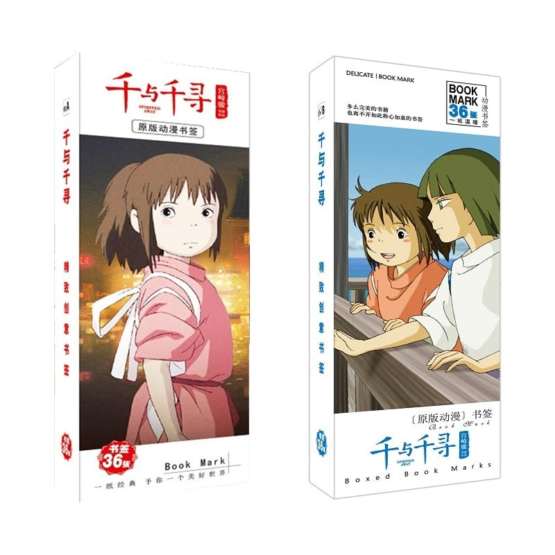 36 Teile/Set Miyazaki Hayao Spirited Away Anime Lesezeichen Figur Buchhalter Nachricht Karte Schreibwaren Lesezeichen