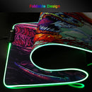 Sovawin Gaming Mauspad RGB Hintergrundbeleuchtung Matte 900x400 Gamer XXL Computer Mousepad CS GO Hyper Beast Rutschfeste Gummi Schreibtischunterlage für PC