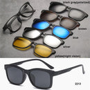 5+1 Anzug Fashion Clip On Sonnenbrille Damen Rahmen Clips Magnetische Sonnenbrille Magnet Brille Herren Clip Brille 6 in 1