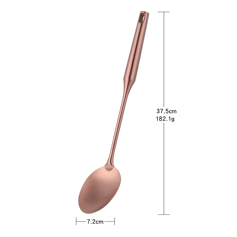 Küchenutensilien aus Edelstahl in Roségold, Kochwerkzeuge, Kochgeschirr-Set, Pfannenwender, Löffel für Restaurant-Geschirr-Set, Utensilien