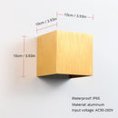 6W/10W LED Wall Lamp Indoor Bedroom Decoration Wall Light Outdoor Garden Lamp Waterproof IP65 Aluminum Brushed Gold/Silver/Brown