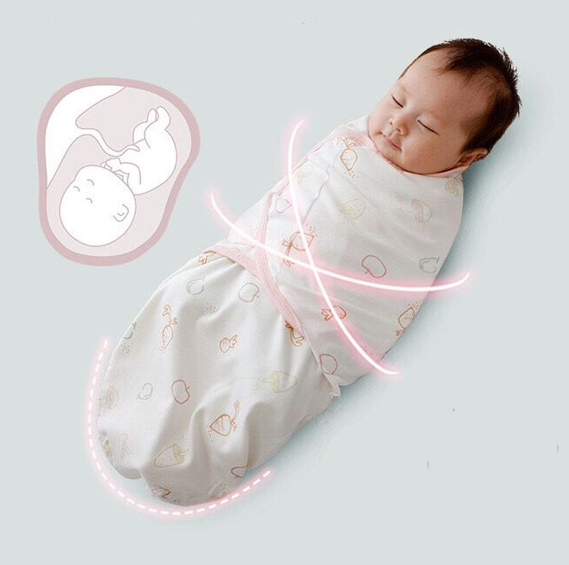 Baby-Schlafsäcke, Neugeborene, Wickelschlafsack, Kokon-Umschlag, 100 % Baumwolle, 0–3 Monate, Neugeborene, Wickelbettwäsche