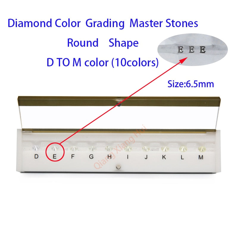 Specifications of  diamond standard cz master and D To M white Color round shape with laser Cubic Zirconia stone Tester Tools