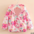 2021 Spring Autumn Girls Windbreaker Coat Jackets Baby Kids Flower Embroidery Hooded Outwear For Baby Kids Coats Jacket Clothing