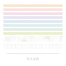 10 Teile/los Vintage Grid Stripe Washi Tape Klebeband Diy Scrapbooking Aufkleber Label Craft Masking Tape Japanisches Briefpapier