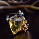 DreamCarnival 1989, joyería de moda elegante, anillo para mujer, corte triangular grande, circón, flores rojas, fiesta de citas, envío directo, caliente WA11658