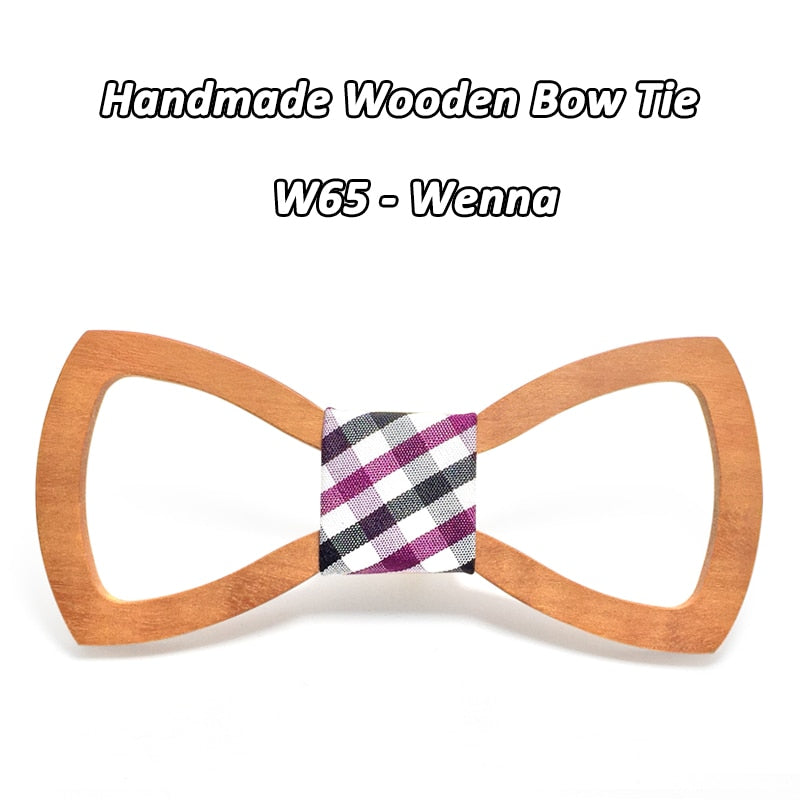 Mahoosive Wood Bow tie men Groom Marry Groomsmen Wedding Party Colorful Engraved Butterfly Cravats Mens wooden bow tie