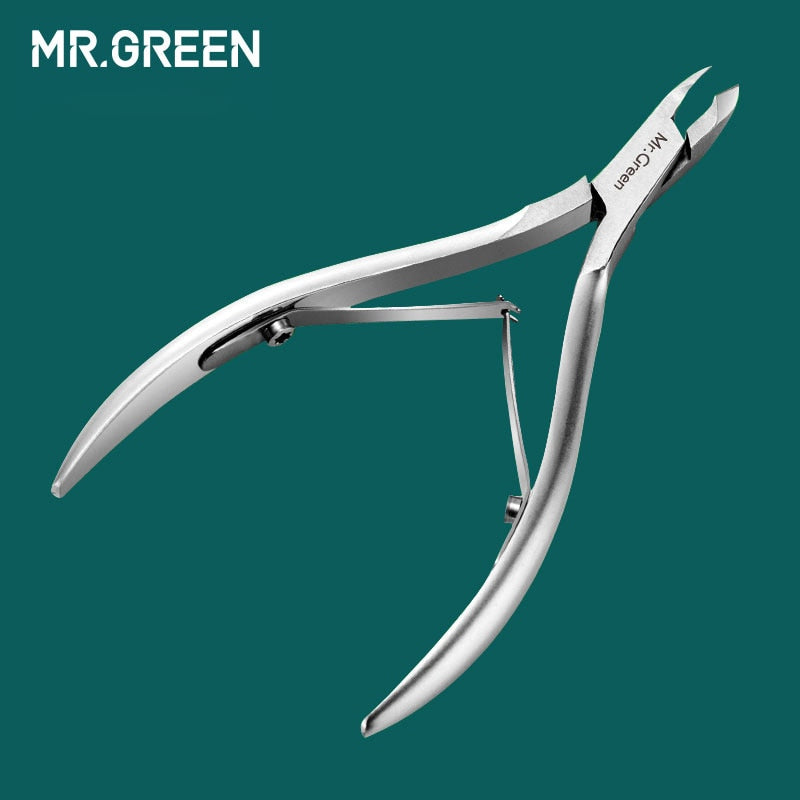 Cortaúñas MR.GREEN, cortador de cutículas, cortador de acero inoxidable, tijera para manicura y pedicura, herramienta para cortar cutículas de piel muerta