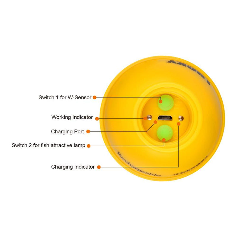 LUCKY FF1108-1CWLA Rechargeable Wireless Sonar for Fishing 45M Water Depth Echo Sounder Fishing Finder Portable Fish Finder