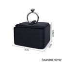 Schwarzes PU-Leder Schmuck Ring Ohrringe Ständer Halter Set Schmuck Anhänger Halskette Kette Halsreifen Display Büste Armreif Organzier