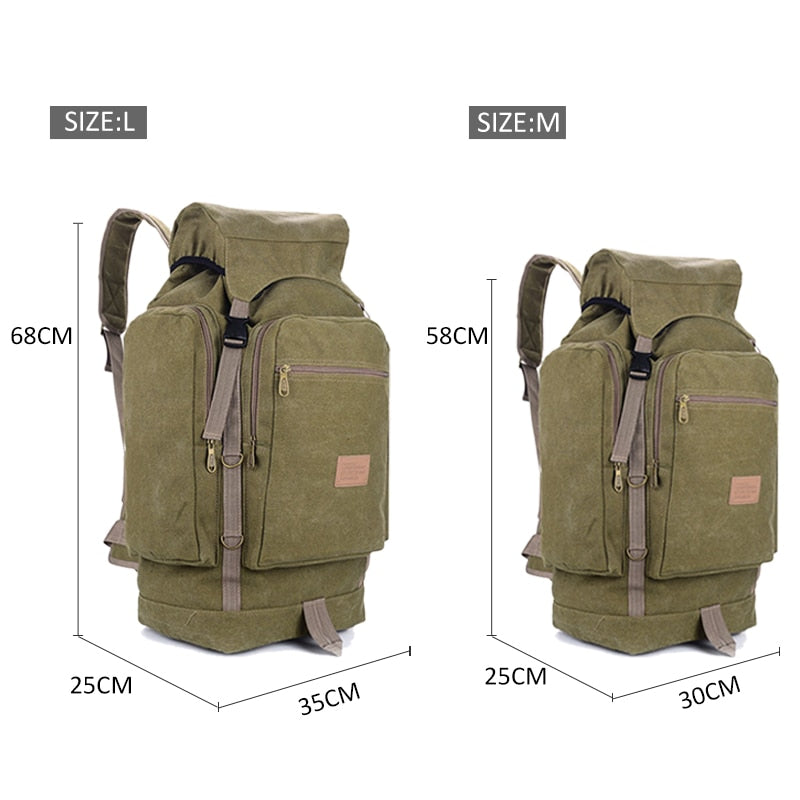 Bolsa militar de 60L y 80L para hombre, mochila táctica, bolsa militar de lona, ​​bolsa grande de viaje para acampar, senderismo, montañismo, bolsa de deporte al aire libre XA106D