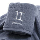 Dickes Baumwollhandtuch-Set, Gesicht, Bad, Duschtücher, Zwölf Konstellationen, Stickerei, großes Badezimmer, Zuhause für Erwachsene, toalha de banho