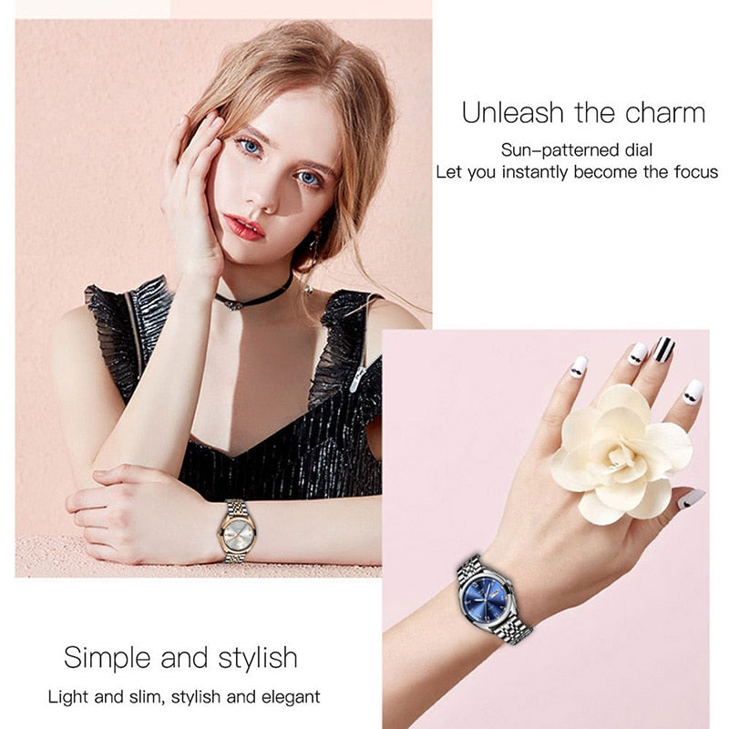 2021 LIGE Neue Rose Gold Frauen Uhr Business Quarzuhr Damen Top Marke Luxus Weibliche Armbanduhr Mädchen Uhr Relogio Feminin