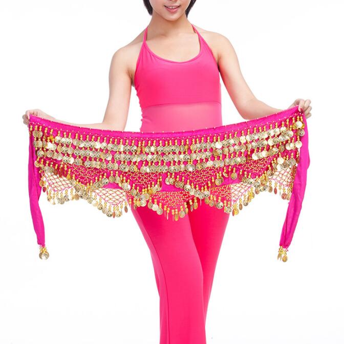 Cheap Dancewear Women Practice Clothing Triangle Hip Scarf Colorful Rhinestone Adjustable Fit 300 Gold Coins Belly Dance