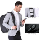 Mochila para ordenador portátil Kingsons de 15 "y 17", mochilas para ordenador con carga USB externa, bolsas impermeables antirrobo para hombres y mujeres