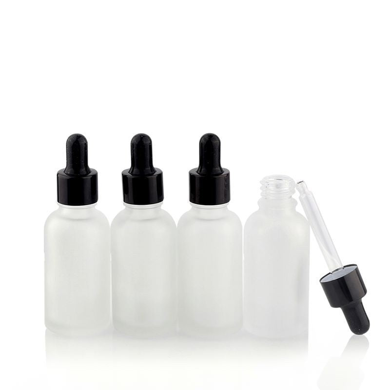 12 x 5ml 10ml 15ml 30ml 50ml 100ml Frost Glass Dropper Bottle Envase cosmético vacío Viales Botellas de aceite esencial