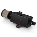 RASTP-1L Universal Auto Aluminium Oil Catch Can Tank Silber Schwarz Kraftstofftanks mit Entlüftungsfilter Ablasshahn 1LT Baffled RS-OCC010