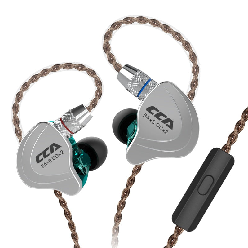 CCA C10 Kopfhörer 4BA+1DD Hybrid Technologie HiFi In Ear Musik DJ Gamer Sport Kopfhörer Active Noice Cancelling Monitor Headset