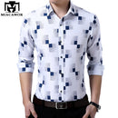 MIACAWOR Neue 2022 Marke Design Männer Hemd Frühling Langarm Freizeithemd Mode Druck Chemise Homme Camisa Masculina C419