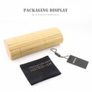 HDCRAFTER Korrektionsbrillengestelle für Männer und Frauen Retro-rundes optisches Brillengestell mit Holzmaserung und klarer Linse