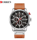 Reloj de marca CURREN, relojes deportivos de cuero para hombre, reloj de pulsera militar de cuarzo para hombre, reloj cronógrafo para hombre, reloj Masculino