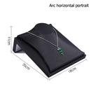 Schwarzes PU-Leder Schmuck Ring Ohrringe Ständer Halter Set Schmuck Anhänger Halskette Kette Halsreifen Display Büste Armreif Organzier