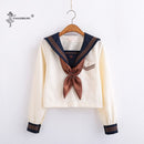 Japanische Schuluniformen Anime COS Matrosenanzug Jk Uniformen College Mittelschuluniform für Mädchen Studenten hellgelbes Kostüm