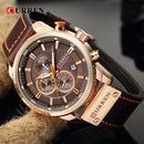 Reloj de marca CURREN, relojes deportivos de cuero para hombre, reloj de pulsera militar de cuarzo para hombre, reloj cronógrafo para hombre, reloj Masculino