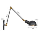 Industrielle verstellbare Schwenkarm-Wandlampe Lesebett Vintage Wandlampe Retro ausziehbare LED-Wandleuchten fexible Weißgold