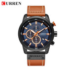 Reloj de marca CURREN, relojes deportivos de cuero para hombre, reloj de pulsera militar de cuarzo para hombre, reloj cronógrafo para hombre, reloj Masculino