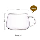 1L / 1.8L Trinkgefäße mit großer Kapazität Glasteekanne Teegeschirr Teekanne Hitzebeständiger Wasserkocher Holzdeckel Home Office Coffee Bar Supplies