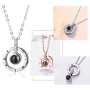 MNWT oro rosa 100 idiomas te amo proyección colgante collar mujeres amor memoria boda collar