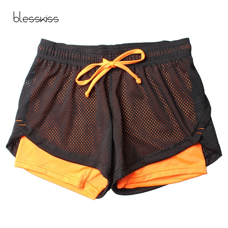 BLESSKISS Yoga Shorts Damen Fitness Spandex Neon Elastisch Lulu Sommer Laufen Workout Kurze Leggings Für Damen Gym Sport Shorts