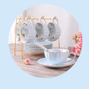 1-6 STÜCKE Rosa Romantischer Kürbis Kaffeetasse Set Küchenzubehör Bone China Keramik Teetasse Organizer Englisch Nachmittag Roter Tee
