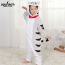 Cat Kigurumis Child Onesie Kid Animal Pajama Overall Boy Girl Winter Sleep Suit Flannel Soft Cute Festival Kitty jumpsuit