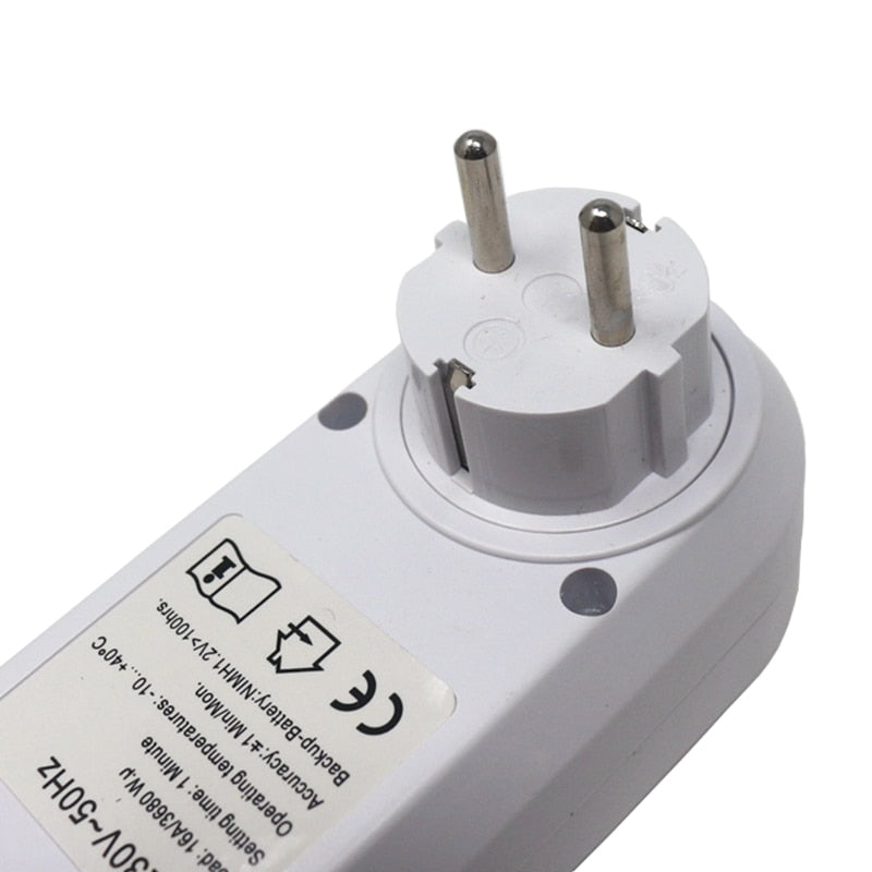 EU BR FR UK Plug-in Programmable Timer Switch Socket 230V 50Hz With Summer Time Random Function For Kitchen Timer Switch