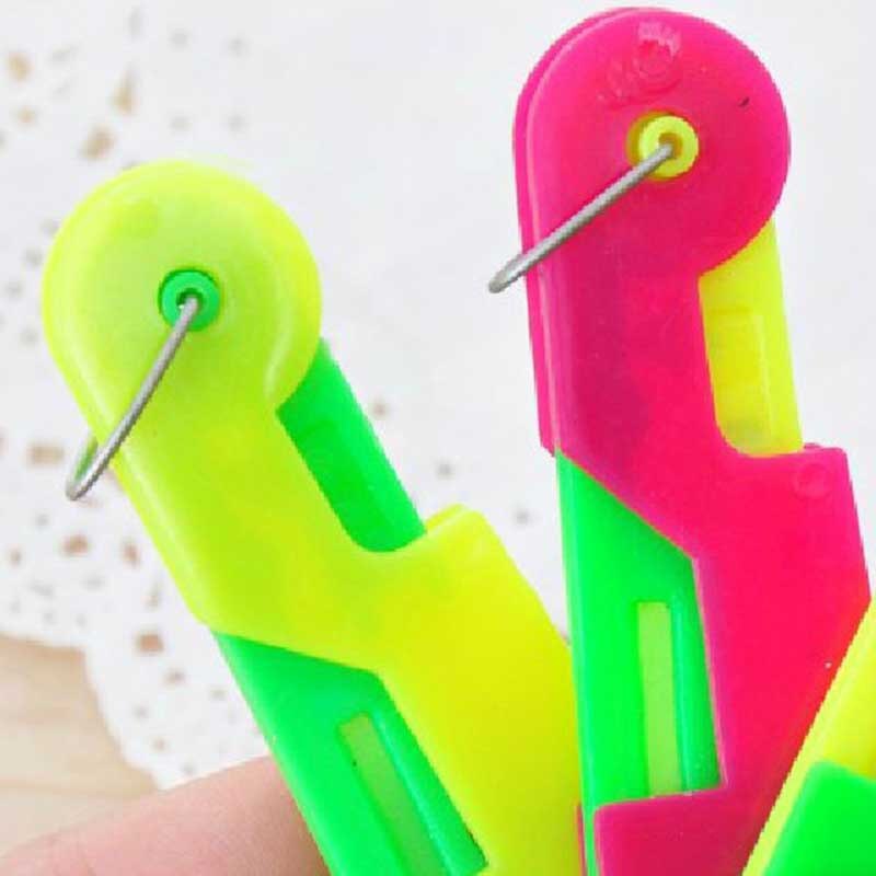 5Pcs New Sewing Needle Threader Thimble Thread Tool Threader Elderly Guide Needle Easy Device Automatic Thread Sewing Supplies