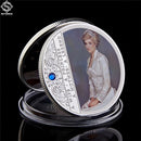 Moneda de ficha conmemorativa profesional de la última rosa de la princesa Diana británica coleccionable