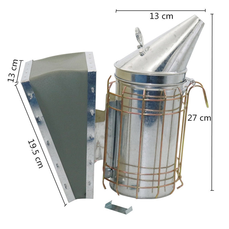 Pulverizador de humo de acero inoxidable, ahumador de abejas, apicultura, apicultor, equipo de apicultura de abeja ahumado dedicado, 1 ud.