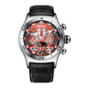Reef Tiger/RT Sportuhr für Herren Skeleton Luminous Watch Jahr Monat Datum Tag Roségold Automatikuhren RGA703