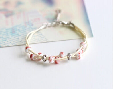 Fashion Delicate Hand-Woven Ceramic Beads Bracelet Originality Chinese Style Bracelet Adorn Article Free Shipping