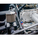 RASTP-1L Universal Auto Aluminium Oil Catch Can Tank Silber Schwarz Kraftstofftanks mit Entlüftungsfilter Ablasshahn 1LT Baffled RS-OCC010