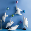 Nordischer kreativer Ballon Eisbär Wanddekoration Wandhalterung Dekorative Accessoires Home Wohnzimmer Hintergrund Wandbehang