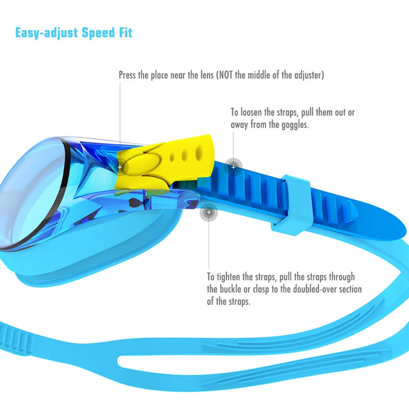 COPOZZ Swimming Goggles Kids Age 3-10 Waterproof Swimming Glasses Clear Anti-fog UV Protection Soft Silicone Frame and Strap