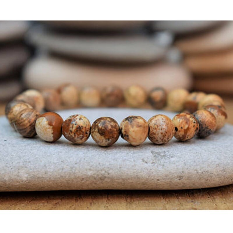 Lotus Wrist Mala Healing Crystal Lotus OM J-asper Bracelet Sets For Men Medetation Yoga Bead Carnelian Bracelet